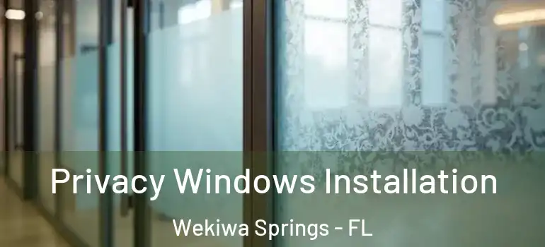  Privacy Windows Installation Wekiwa Springs - FL